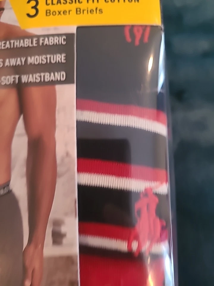 Paquete de 3 calzoncillos boxer clásicos de algodón Polo Ralph Lauren para hombre (XLarge, rojo/negro) Foto 2 de 4