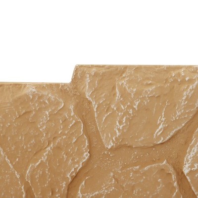 3D Faux Stone Wall Panel for Interior Exterior Decor PU Wall Panel Light Brown