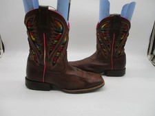 Ariat Quickdraw VentTEK Serape Multi Color Cowgirl Boots Youth Size 2 10027306