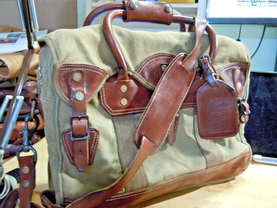 POLO by Ralph Lauren ビンテージ サファリ ビジネスバッグ Vintage Polo Ralph Lauren RRL Leather & Canvas Briefcase Messenger