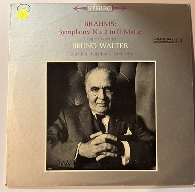 NR MT Vinyl LP Bruno Walker Brahms Symphony No. 2 In D Major  Tragic Overture 
