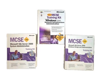 MCSE Training Kit Microsoft Windows 2000 SQL & Network Infrastructure LOT - CS4