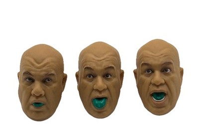 WWE Ultimate Coliseum Collection George Animal Steele Head Lot Of 3 - 1/12 Scale