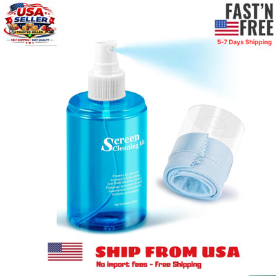 Screen CD Cleaner Solution Spray Compact Disc CD-DVD Cleaning Fluid 1 Pack, Blue