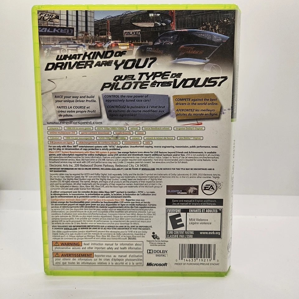 Need for Speed Shift Xbox 360 Platinum Hits Juego Completo EA Racing Foto 3 de 3