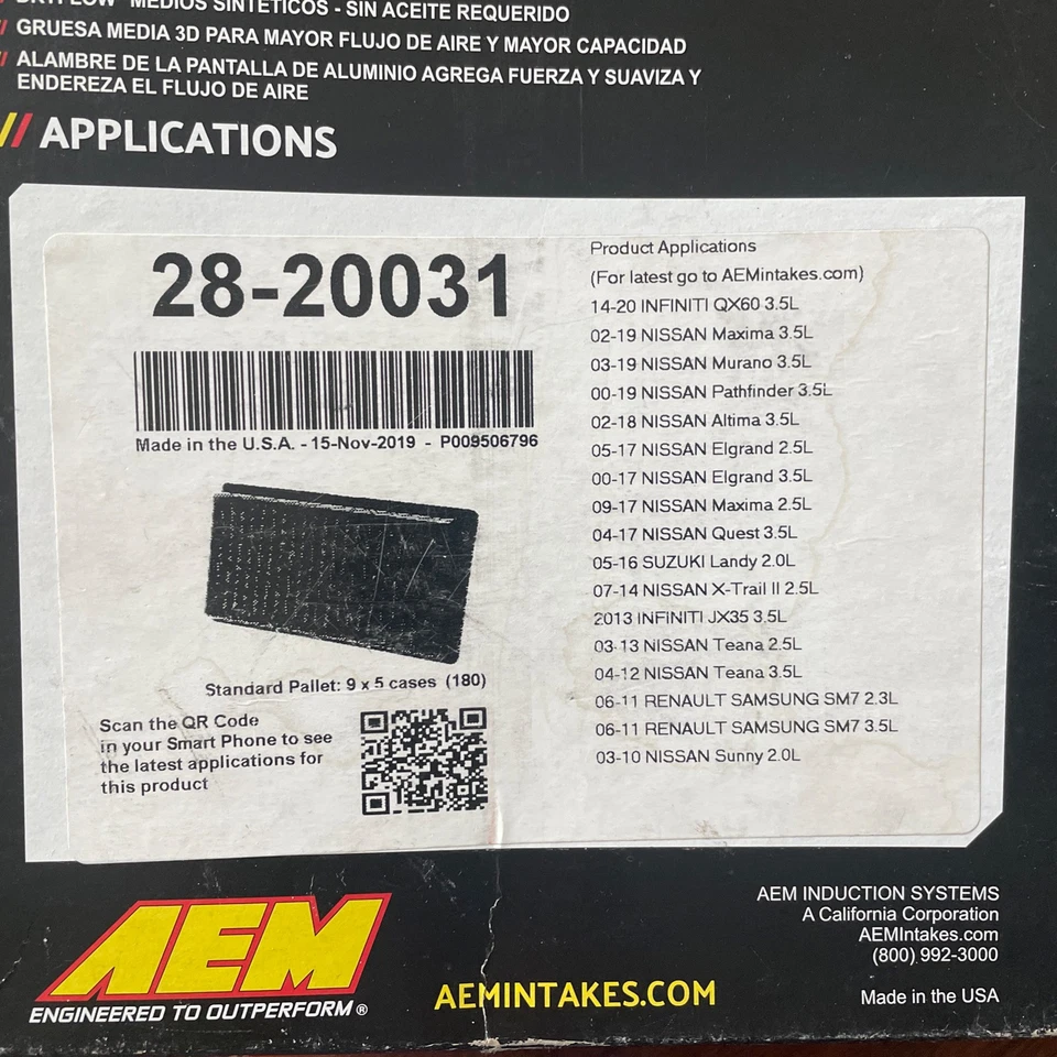 Filtro de ar de fluxo seco AEM 28-20031 - Imagem 3 de 4