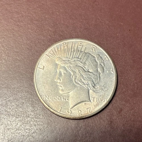 NICE 1927 Peace Dollar $1 Silver Coin, Business Strike, 0.9 Fineness, Circulated