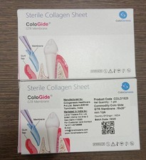 10 Pcs X NEW COLO GIDE STERILE COLLAGEN SHEET GTR MEMBRANE 15 x 20mm.