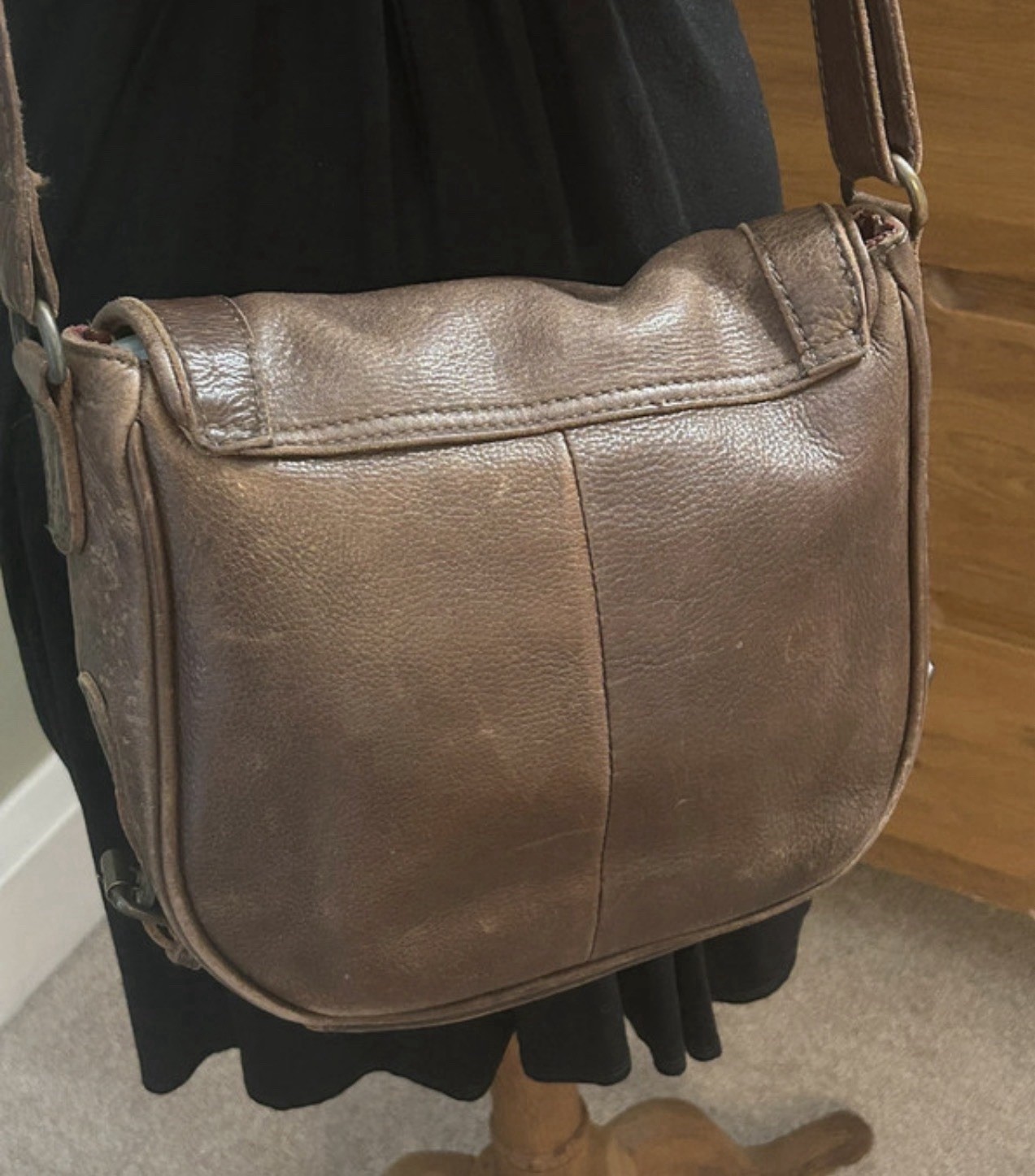 Fatface Brown Leather Saddle Bag Cross Body Bag R139 image 7
