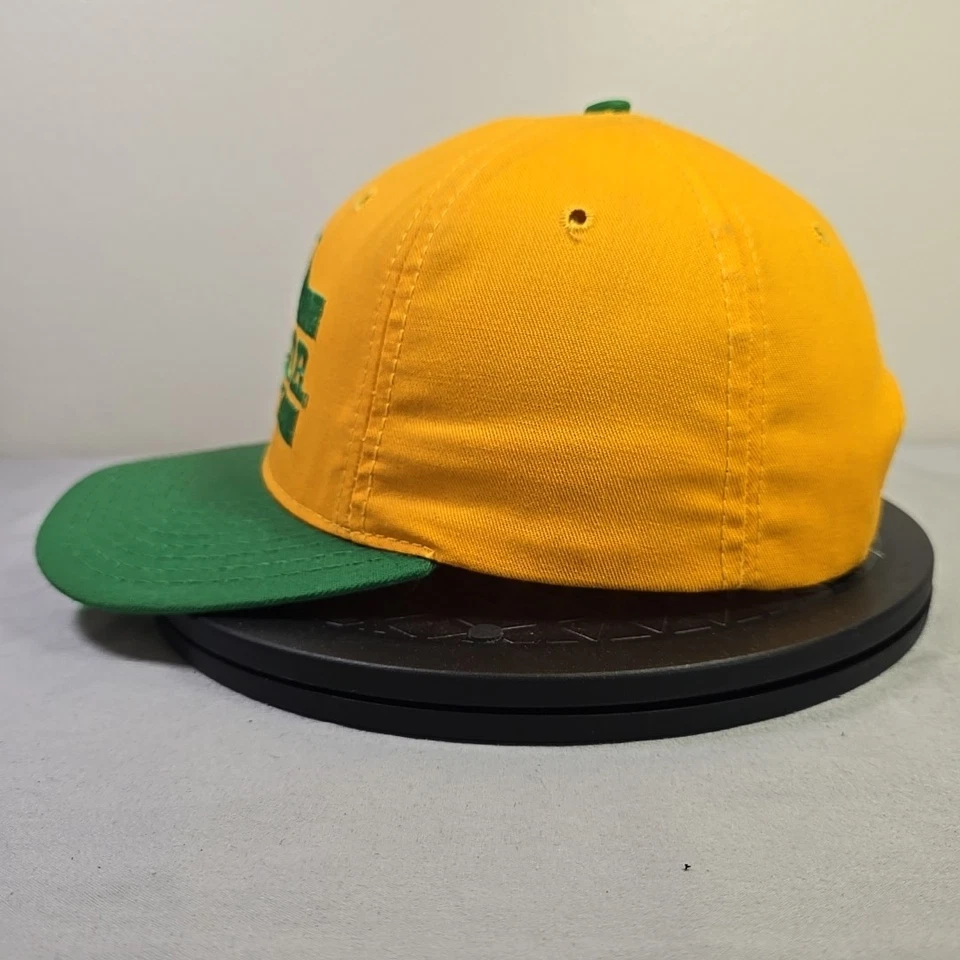 Vintage Baylor Bears University Snapback Hat – Yellow Green Logo 7 Made USA - Image 4 of 4