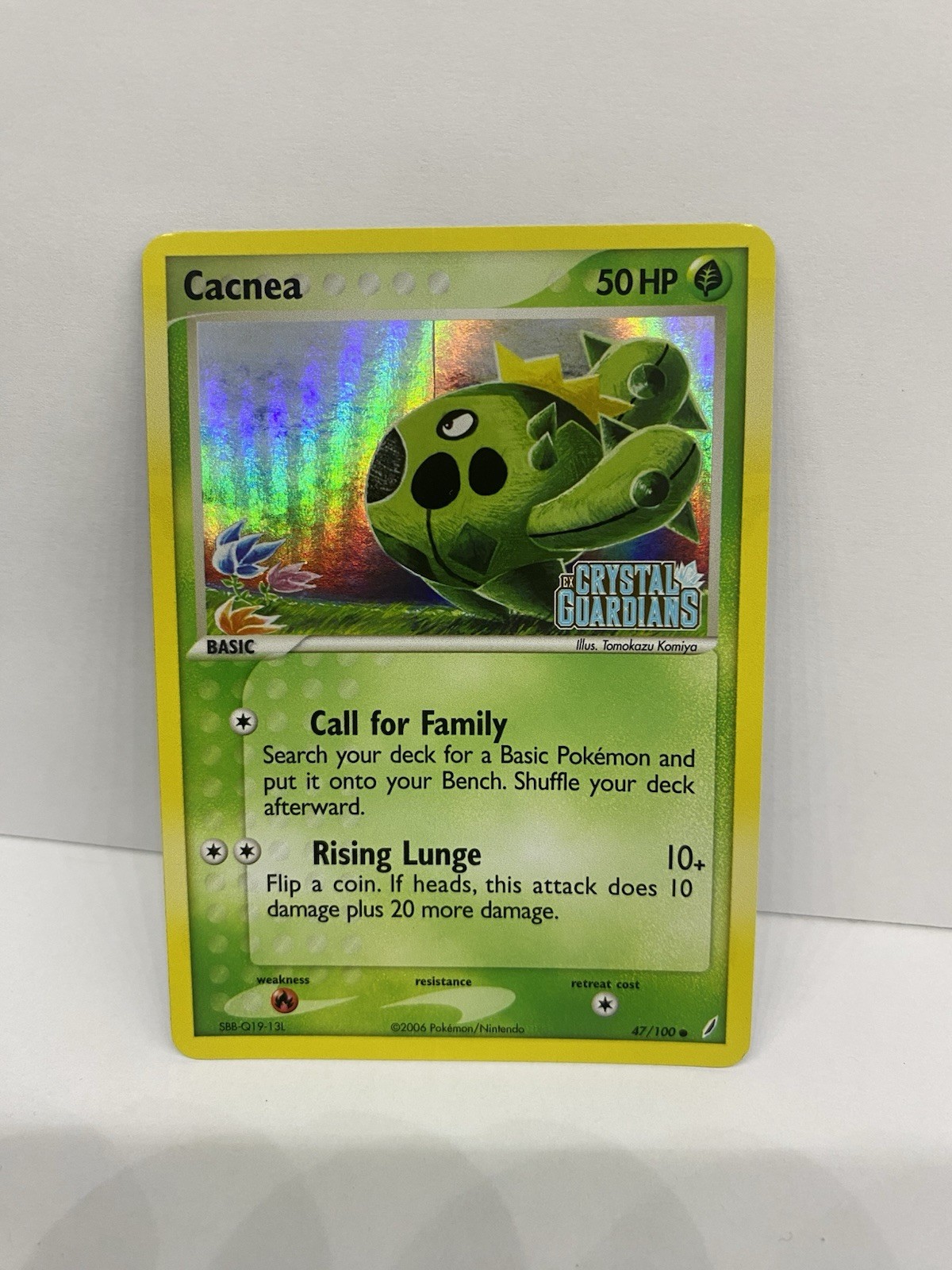 Cacnea 47/100 Reverse Holo Stamped 2006 Ex Crystal Guardians Pokemon Card NM