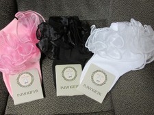""3 PAIRS GILR'S RUFFLE SOCKS"" - NWT - SIZE M - PINK, BLACK & WHITE