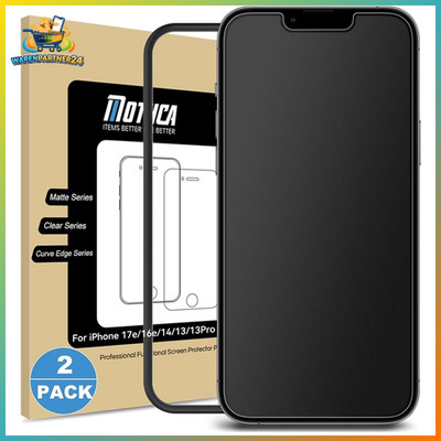 Matte Schutzfolie 2 Stück für iPhone 17e/16e/13 Pro/14 - Blasenfrei