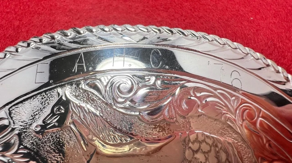 Винтажная пряжка ремня Crumrine Appaloosa Horse Western Trophy Sam Marco EB-1 - Изображение 4 из 4