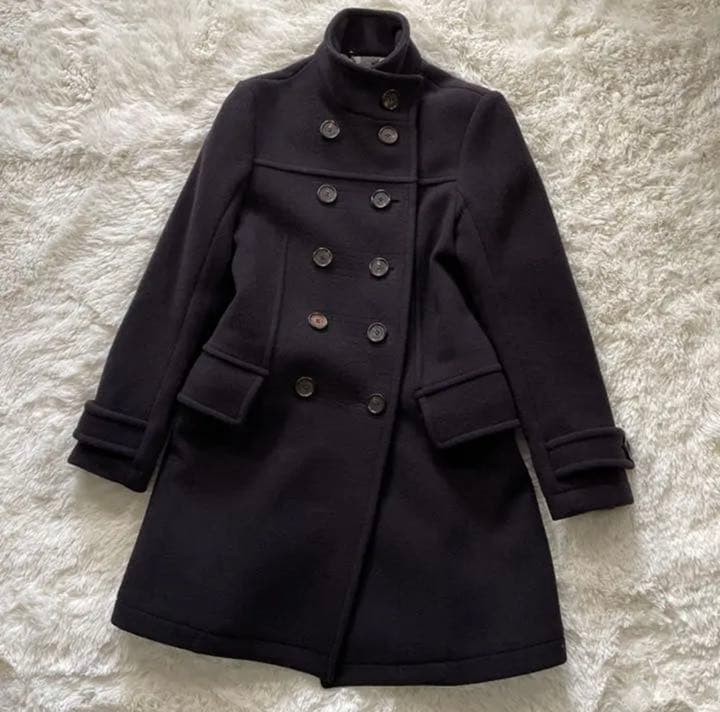 Burberry   Condition  London Stand Collar Wool Coat Black thumbnail 2