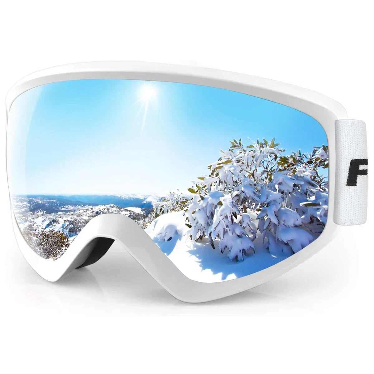 Occhiali Da Sci Bambini 3-14 Anni Anti-appannamento UV400 - Modello Per Neve E Snowboard Con Cinghia