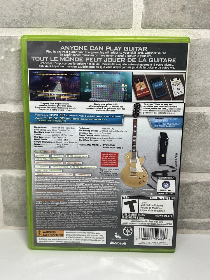Rocksmith : Authentic Guitar Games - Xbox 360 Game CIB Complete - No Cables - Image 3 of 4