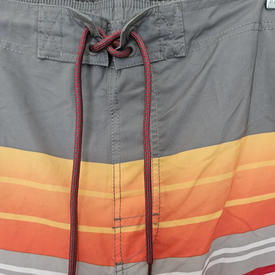 George  Mens Swim Trunks 2XL Bathing Suit Board Shorts Swimsuit Tropical Stripe - Image 2 of 4