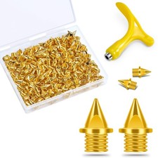 220 PCS 1/4 Inch Track Spikes Stainless Steel Pyramid Shoe Spike Wrench Set
