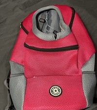 Noblepawz Pink Grey Black Pet Backpack Dog Cat Travel Adjustable Nylon Carrier