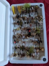 Fly Fishng Trout Flies Lot (78) + Fly Box (New)