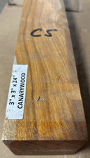 ONE KILN DRIED LONG CANARYWOOD TURNING BLANK LATHE WOOD LUMBER 3" X 3" X 24" C5