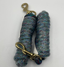 Tractor Supply Company Multi Stripe Blue Horse Lead Rope with Bolt Snap