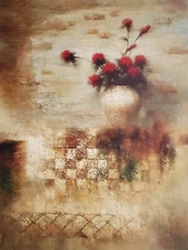 Floral Abstract- #2, 48x36, 100% Hand Painted Oil Painting on Canvas