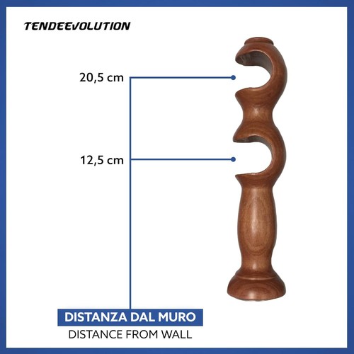 Supporti Per Bastone Tenda In legno 35 MM Vari Colori, Staffe Tenda Bastone - Imagen 8 de 11