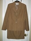 <!--F#f_0-->Le SUIT 2pc Brown Tonal Animal Print Skit & Blouse/Blazer ~ SZ 10 ~ Gorgeous!<!--F/-->