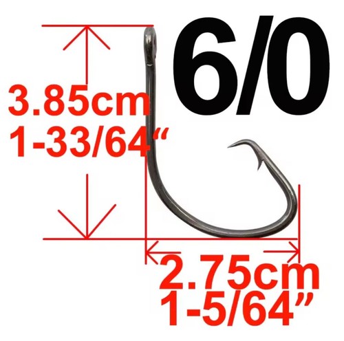 Pack Of 100 Sea Saltwater Fishing Offset Circle Fishing Hooks - Various - Picture 10 of 33