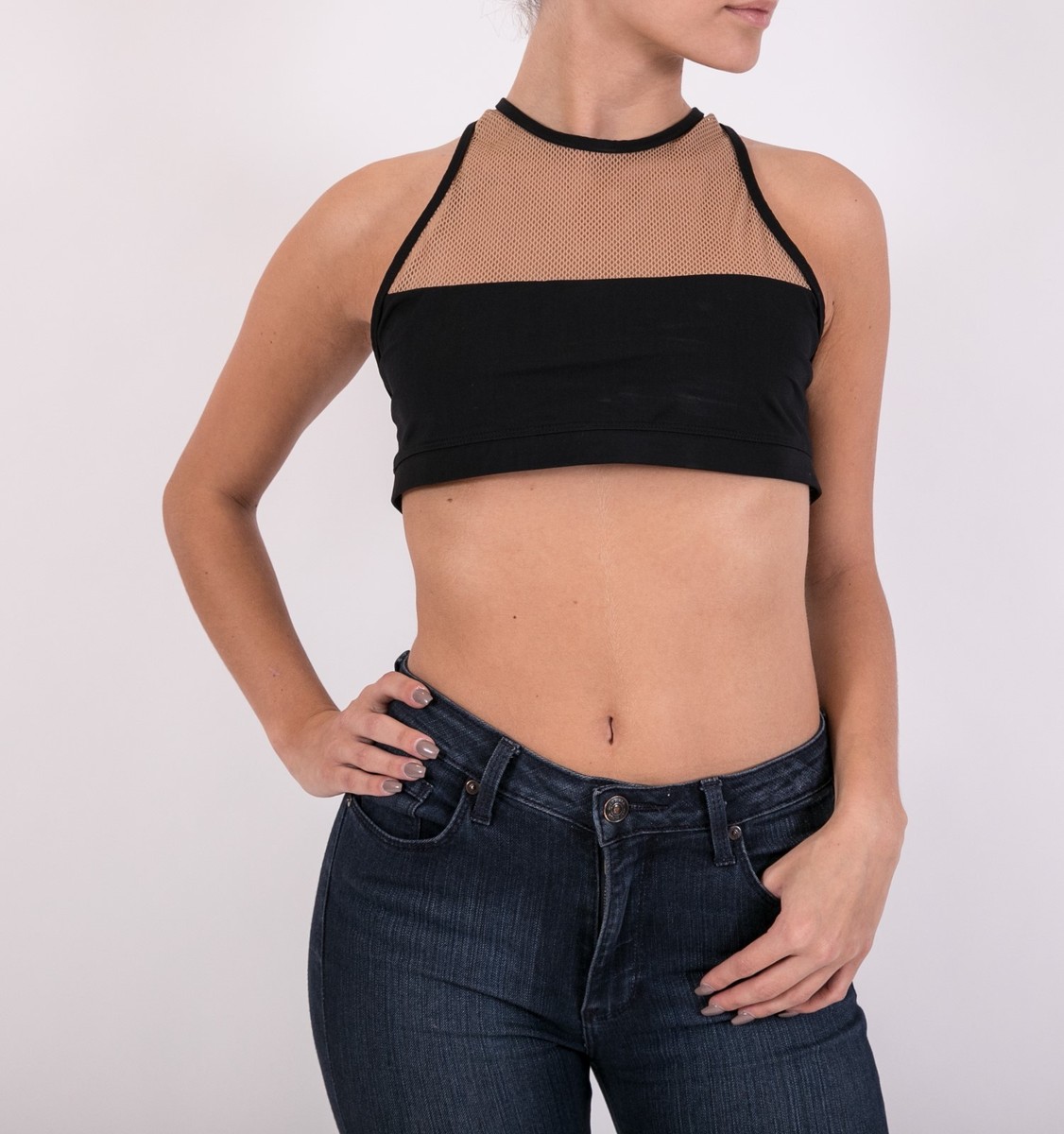 T By Alexander Wang Mesh Panel Sports Bikini Top size Large UK