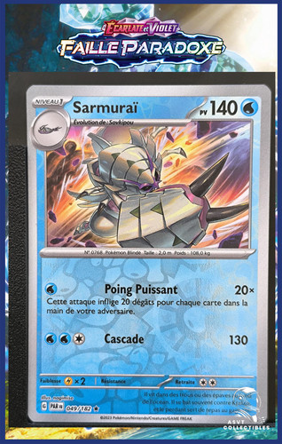 Carte Pokémon Sarmuraï 049/182 Holo Reverse EV4 Faille Paradoxe