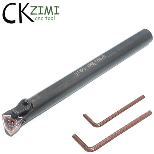 95° S16Q-MWLNR08 16mm CNC Lathe Internal Turning Tool Holder + 10Pcs WNMG080404 - Imagen 6 de 8