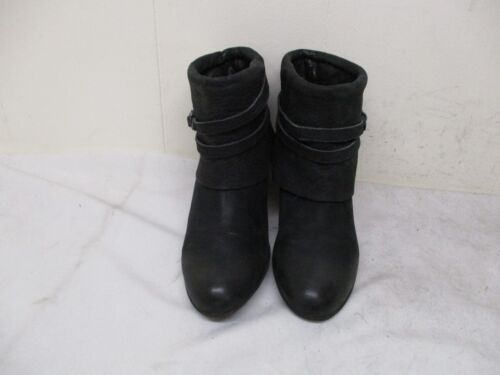 LA SCARPA PARIS Black Leather Cuff Ankle Boots Womens Size 35 EUR