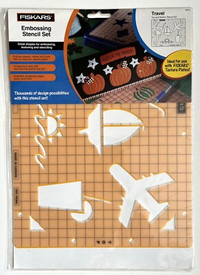 Fiskars Embossing Stencil Set - Travel 4013 NEW | eBay
