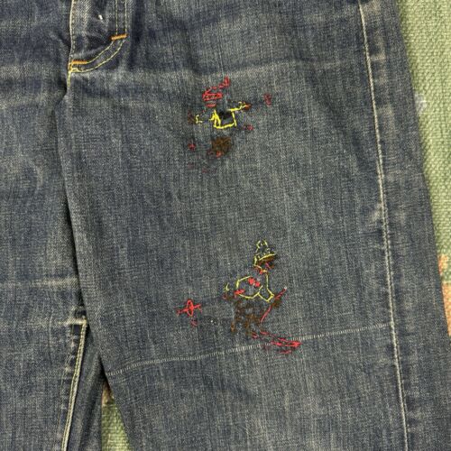 Vintage 60s Lee Riders Denim Dark Jeans 101Z Sanforized Union Made 30x34 Embroidered - Bild 3 von 14