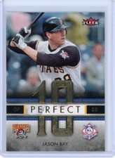 2007 FLEER JASON BAY PERFECT 10 #PN-JB PIRATES MINT 