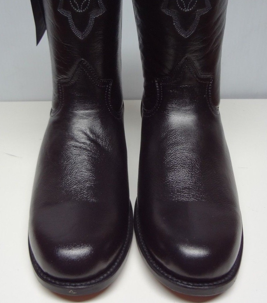 Bottes de Cuir Hommes Stars & Stripes Western Cow-Boy Motard