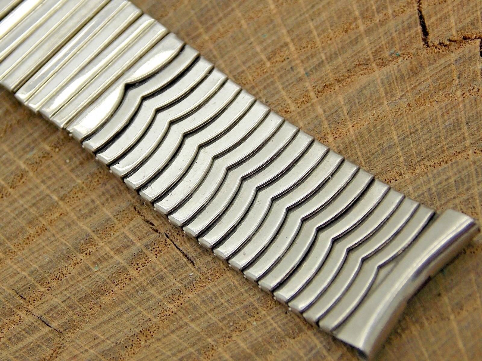 Uhrarmband Vintage NOS Unbenutzt 17.5mm Edelstahl Endura Mitte Expansion