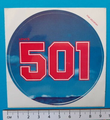 LEVIS 501 JEANS KLAMOTTEN LOGO AUFKLEBER - alt - selten - rar 