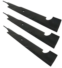 54" Rotary Heavy Duty Notched Lift Commercial Lawn Mower Blade Set (3 Blades)