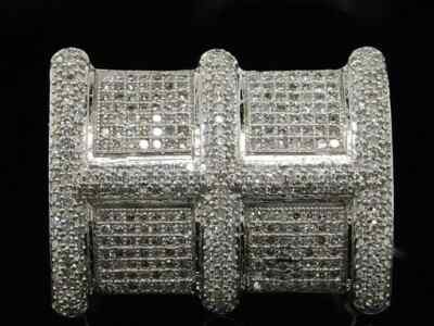 Men's 3.00 Ct Round Cut Real Moissanite 14K White Gold Plated Wedding Pinky Ring