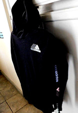 adidas black lightweight pullover hoodie girl size M 8/10 