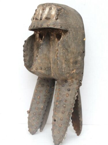 Primitive African Tribal Art Kran We Guerre Zoomorphic Animal Mask Côte d’Ivoire - Picture 1 of 7