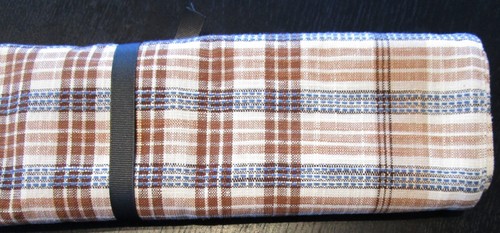 Threshold by Target Fringed Table Runner 14” x 72” 100% Cotton Brown Cream Blue - Picture 3 of 3