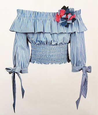 Elsy girl dream blouse Dinar with Carmen neckline size 140-170 new%%%