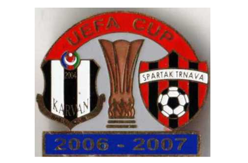 football soccer pin badge Karvan Evlach Azerbaijan- Spartak Trnava