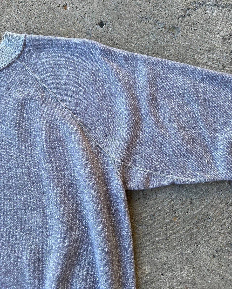 1970s Heather Gray Raglan Crewneck Sweatshirt TLC Large 1970s Heather Gray Raglan Crewneck Sweatshirt TLC Large