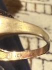Vintage Natural Emerald & Diamond Cocktail Ring Band 10k Yellow Gold Size 6.75 — photo 5